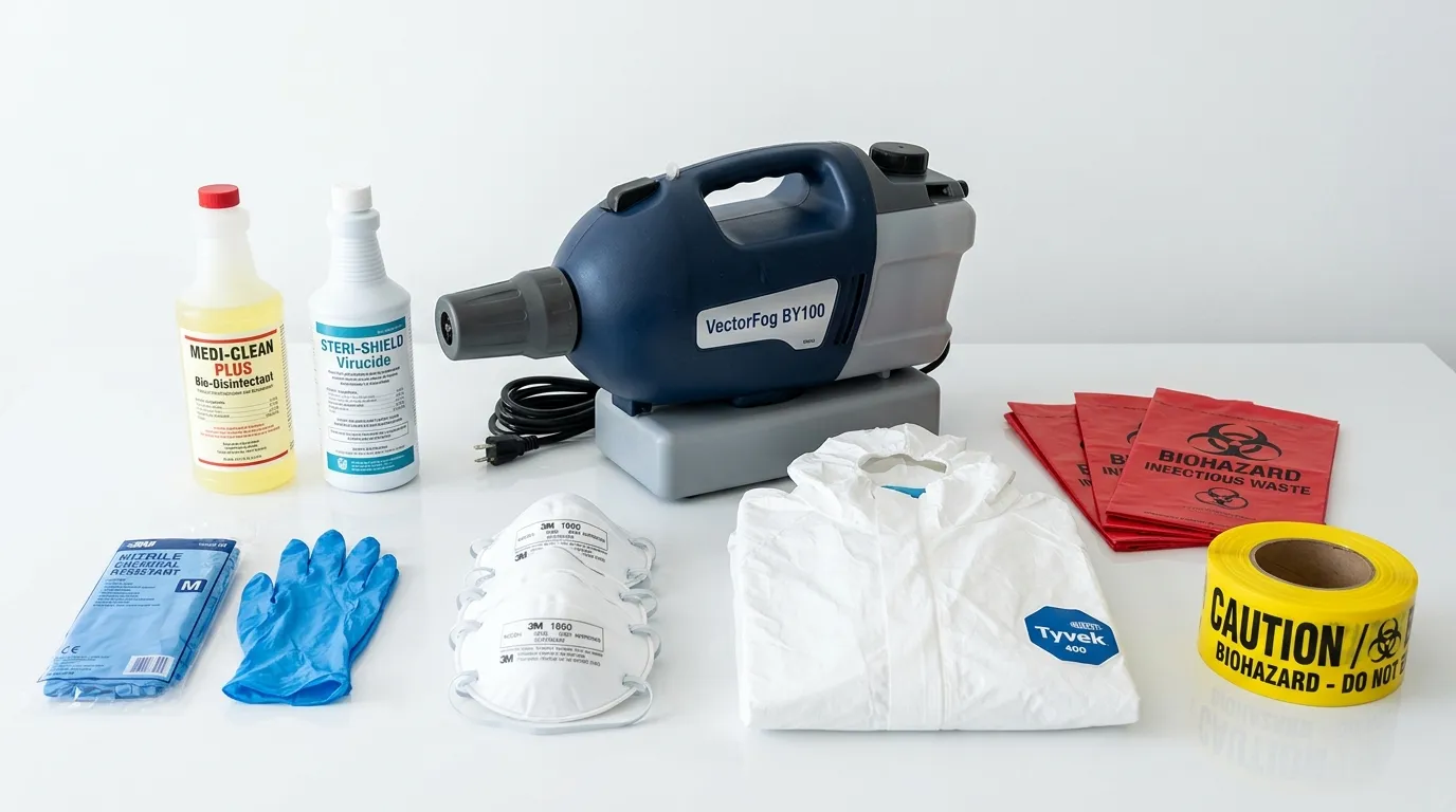 Professional biohazard remediation crew working in Dunn Loring