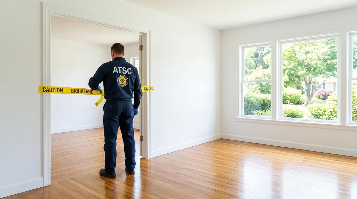 Certified biohazard cleanup crew performing Decomposition Cleanup in Dunn Loring
